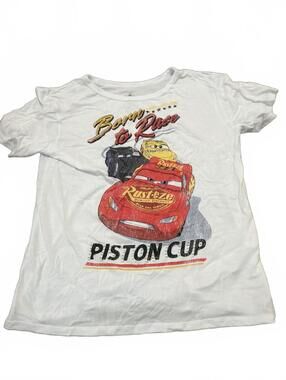 Disney Boys XL Cars White Piston Cup T-Shirt